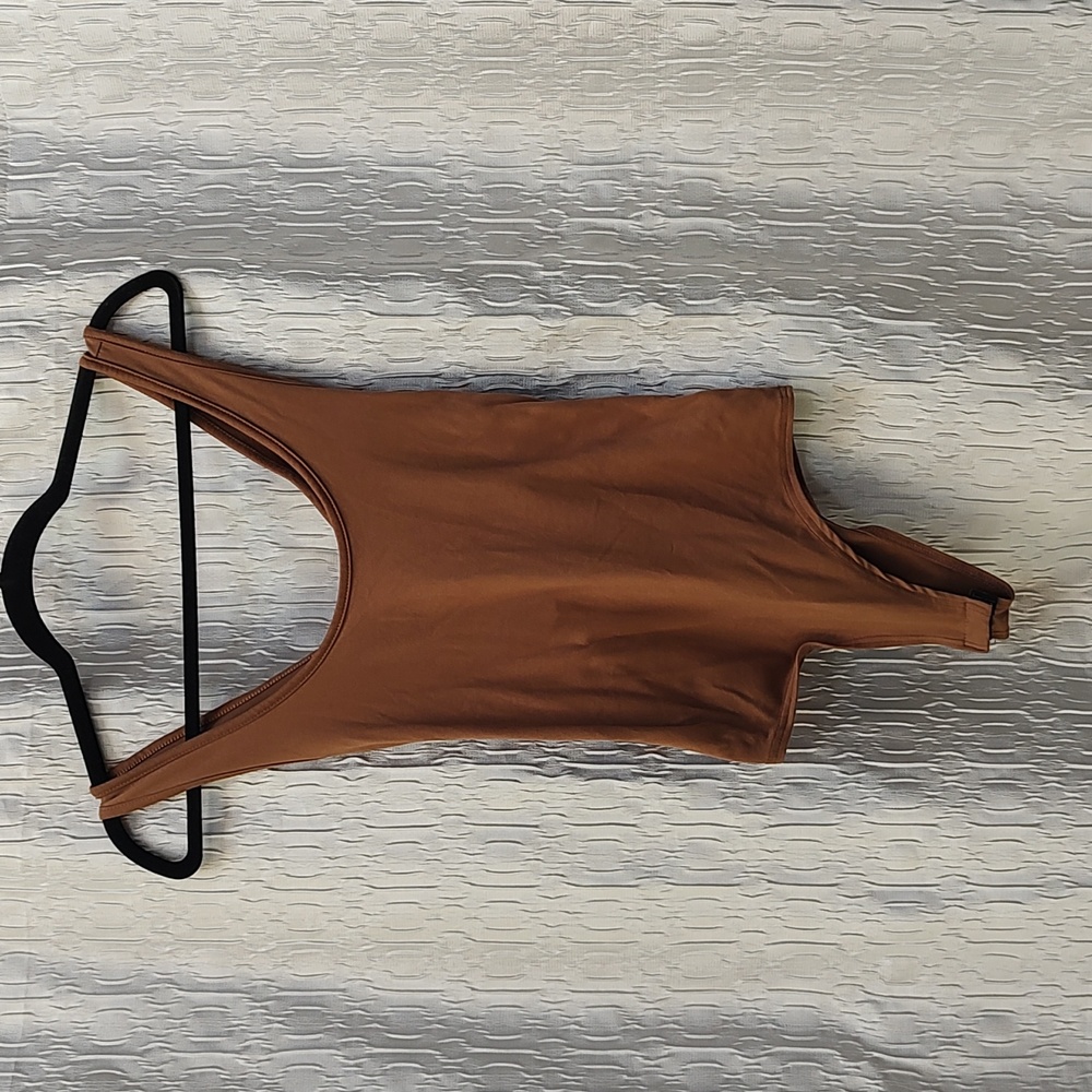 Criss Cross body suit brown
